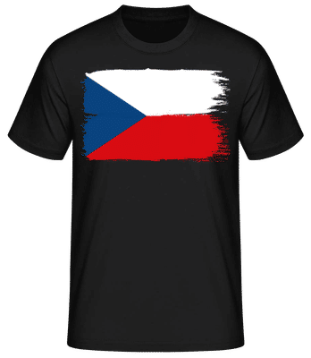 Country Flag Czech Republic - Camiseta básica para hombre - Negro - delante