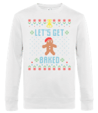 Lets Get Baked - Sweat-shirt standard pour homme - Blanc - Devant