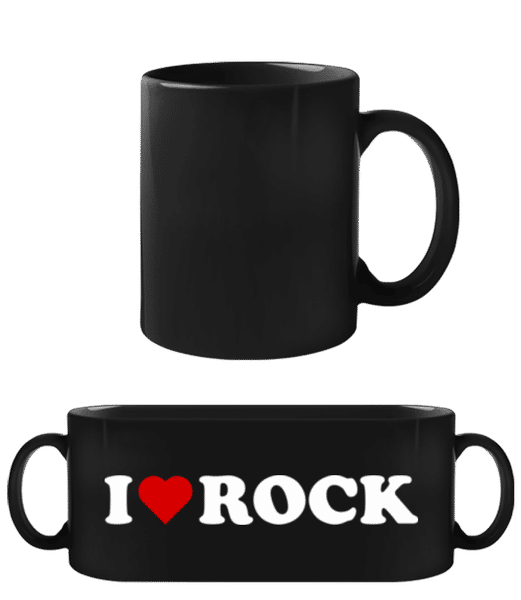 I Love Rock - Tasse Noire - Noir - Devant