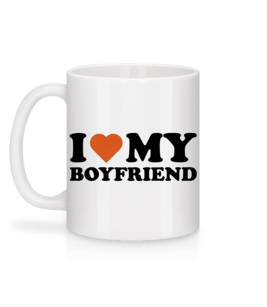 Aperçu: I Love My Boyfriend - Mug en céramique blanc - Blanc - Derrière