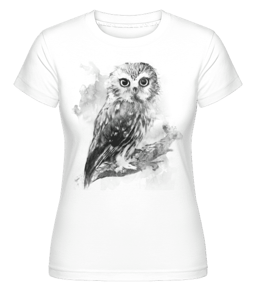 Aperçu: Chouette De Livre D'Images -  T-shirt Shirtinator femme - Blanc - Devant