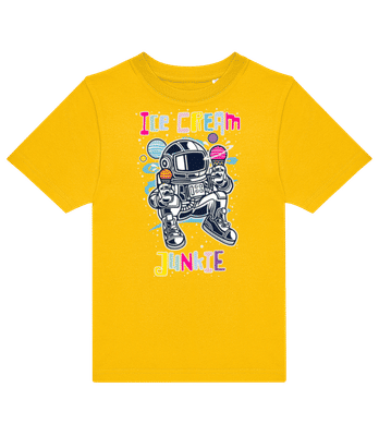 L'astronaute crème glacée - T-shirt enfants B&C - Jaune - Devant