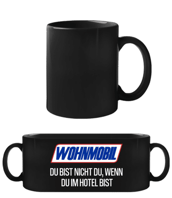 Wohnmobil - Schwarze Tasse - Schwarz - Vorne