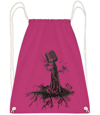 Arbre De Microphone - Sac à dos Drawstring - Magenta - Devant