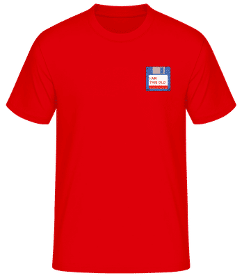 I'm This Old Floppy Disc - T-shirt homme B&C - Rouge - Devant