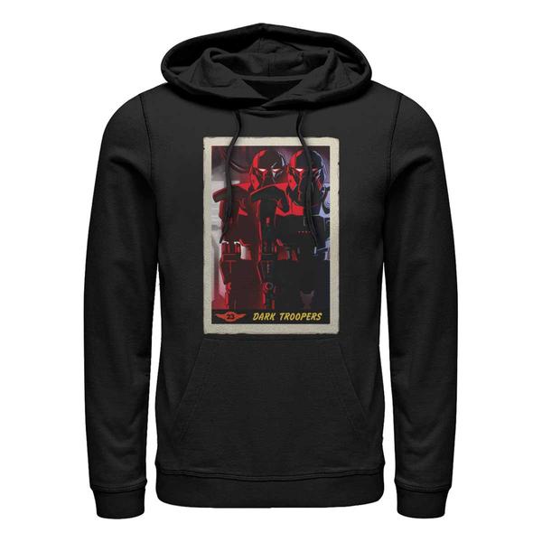 Aperçu: Star Wars - The Mandalorian - Dark Troopers Dark Trooper Card - Unisex Sweat à capuche - Noir - Devant