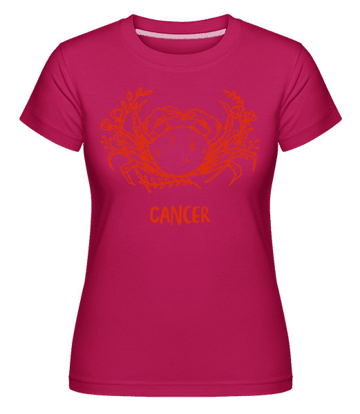 Preview: Scribble Style Zodiac Sign Cancer - Shirtinator Women's T-Shirt - Magenta - Front