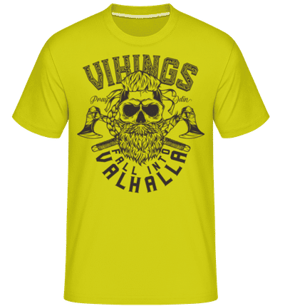 Fall Into Valhalla -  Shirtinator Men's T-Shirt - Lime - Front