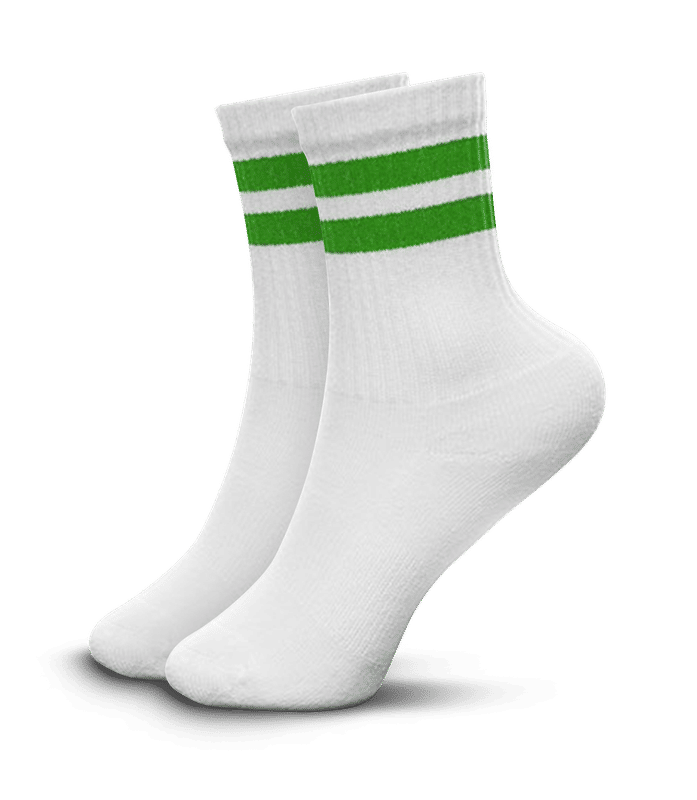 Vorschau: Tennissocken - Weiß / Grün - Vorne