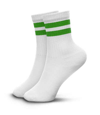 Tennissocken - Weiß / Grün - Vorne