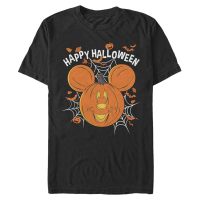 Disney Classics - Ratón Miguelito Miguelín - Mickey Mouse Jack O Lantern - Halloween - Hombres Camiseta - Negro - delante