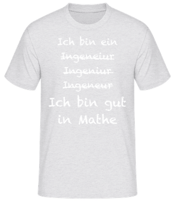 Ingenieur Mathe - Männer T-Shirt B&C - Grau meliert - Vorne