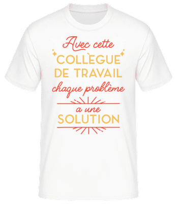 Avec Cette Collègue De Travail - T-shirt standard Homme - Blanc - Devant