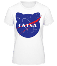 Catsa - Frauen Basic T-Shirt - Weiß - Vorne