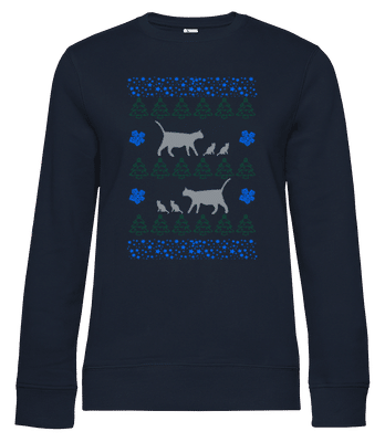 Christmas Cats - Women's standard sweatshirt - Navy - Front