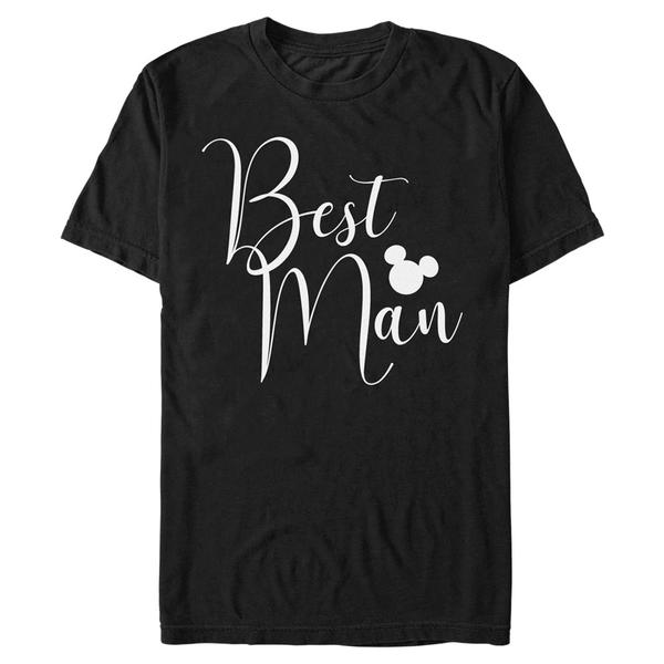 Aperçu: Disney Classics - Mickey Mouse - Mickey Mouse Best Man - Homme T-shirt - Noir - Devant