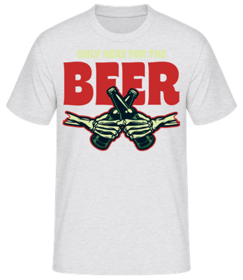 Only Here For The Beer - T-shirt standard Homme - Gris chiné - Devant