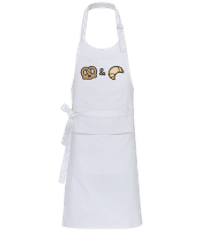 Bretzel & Croissant - Tablier professionnel - Blanc - Devant