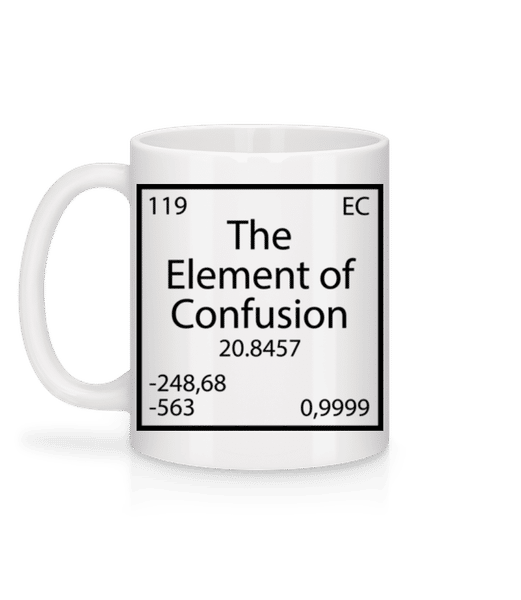 Aperçu: The Element Of Confusion - Mug en céramique blanc - Blanc - Derrière
