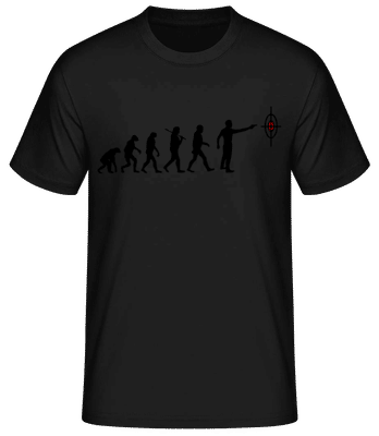 Evolution Of Shooting - Camiseta básica para hombre - Negro - delante