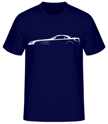 'Mercedes SLR McLaren C199' Silhouette - Pánske basic tričko - Namornícka modrá - Predné