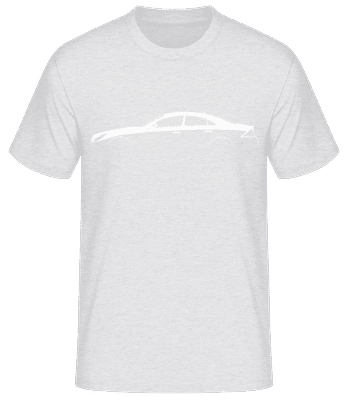 'Mercedes CLS C219' Silhouette - Pánské basic tričko - Melírově šedá - Napřed