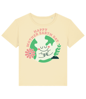 Happy Mother Earth Day - T-shirt bio Femme Stanley Stella 2.0 - Jaune pastel - Devant