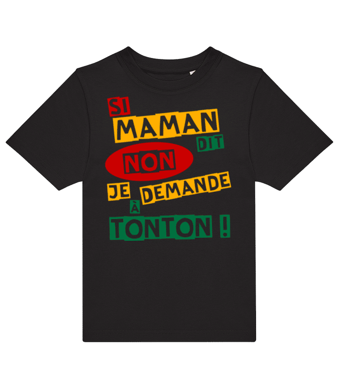 Aperçu: Je Demande À Tonton - T-shirt homme B&C - Noir - Devant