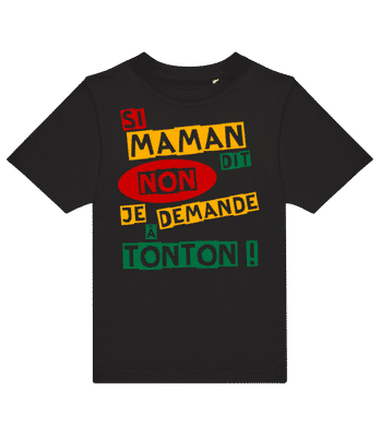 Je Demande À Tonton - T-shirt homme B&C - Noir - Devant
