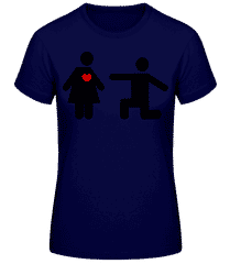 Logo Femme et Homme avec Cœur 2 · T-shirt femme B&C