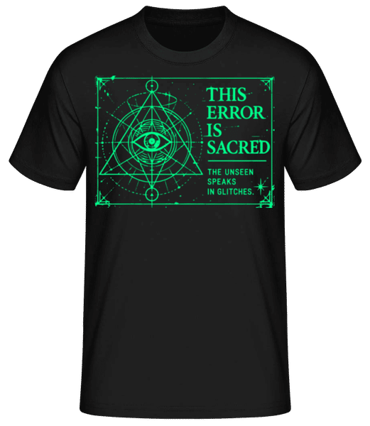 Vorschau: This Error Is Sacred - Männer T-Shirt B&C - Schwarz - Vorne
