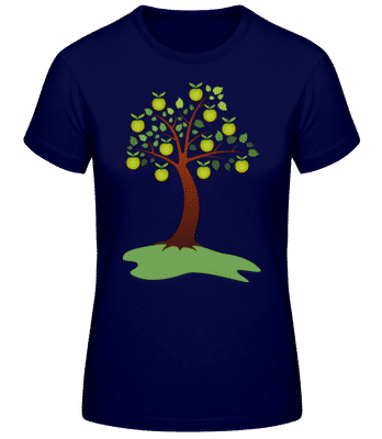 Apple Tree Summer - Dámske basic tričko - Namornícka modrá - Predné