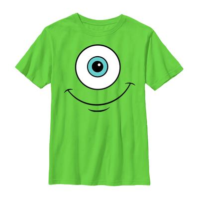 Pixar - Příšerky - Mike Wazowski Mikes Eyeball - Halloween - Dětské Tričko - Limetová - Napřed