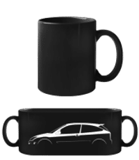 'Ford Focus RS Mk I' Silhouette - Black Mug - Black - Front