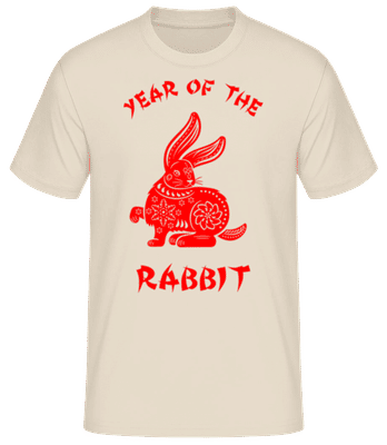 Chinese Zodiac Year Of The Rabbit - Camiseta básica para hombre - Crema - delante