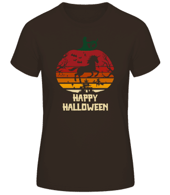 Happy Halloween - Dámske basic tričko - Hnedá - Predné
