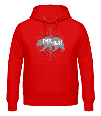 Papa Bear - Pánska mikina - Červená - Predné