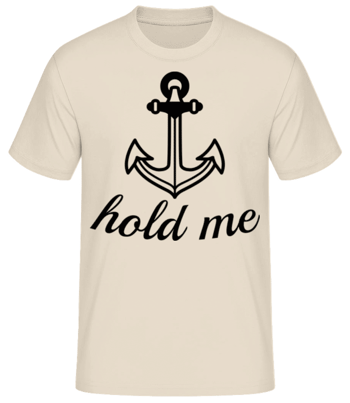 Náhled: Hold Me - Pánské basic tričko - Krémová - Napřed