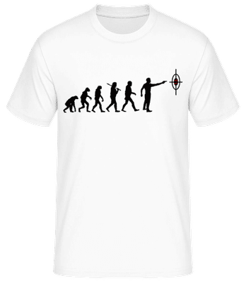 Evolution Of Shooting - Men's Basic T-Shirt - White - Front