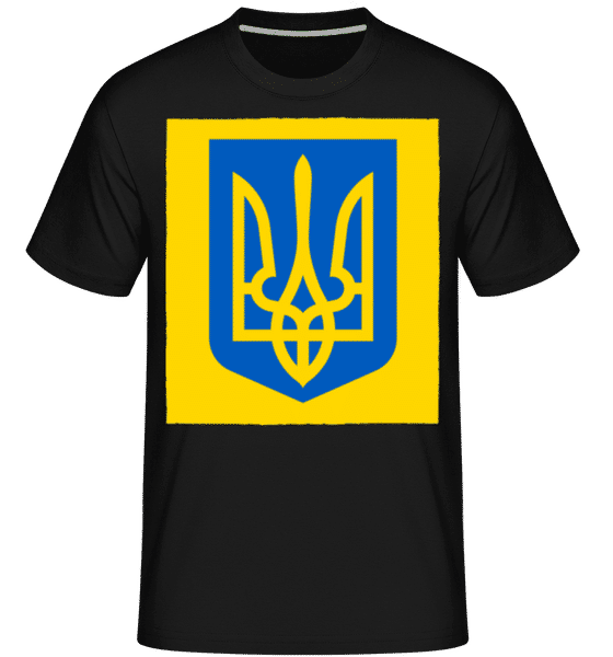 Aperçu: Armoiries d'Ukraine -  T-Shirt Shirtinator homme - Noir - Devant