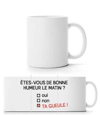 Êtes-vous De Bonne Humeur - Mug panorama - Blanc - Devant
