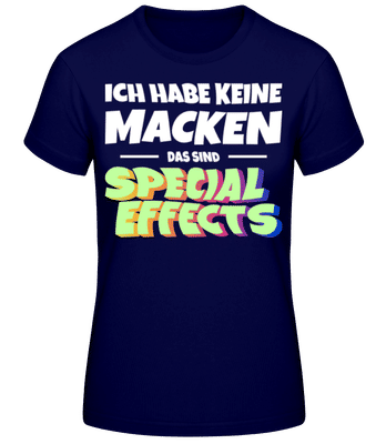 Ich Habe Keine Macken - Frauen Basic T-Shirt - Marine - Vorne