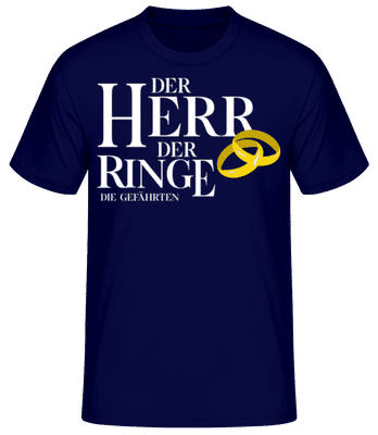 Der Herr Der Ringe Gefährten - Männer Basic T-Shirt - Marine - Vorne