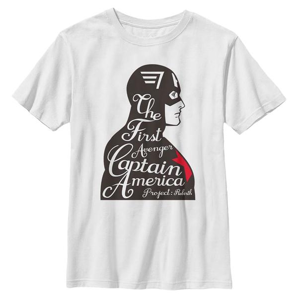 Aperçu: Marvel - Avengers - Captain America First Avenger - Enfant T-shirt - Blanc - Devant
