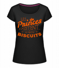 Les Princes Existent - T-shirt à col rond Megan - Noir - Vorn