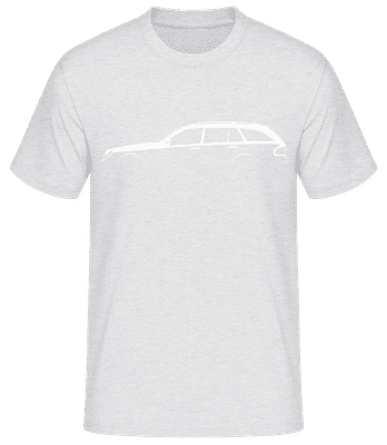 'Mercedes-Benz EQC N293' Silhouette - Männer Basic T-Shirt - Grau meliert - Vorne