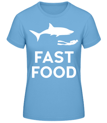 Fast Food Diver - Dámske basic tričko - Svetlo modrá - Predné