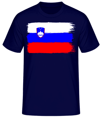 Country Flag Slovakia - Men's Basic T-Shirt - Navy - Front