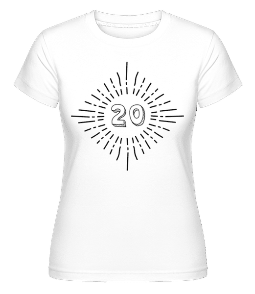 Aperçu: 20 Birthday -  T-shirt Shirtinator femme - Blanc - Devant