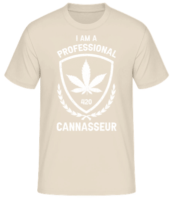 Professional Cannasseur - T-shirt standard Homme - Crème - Devant